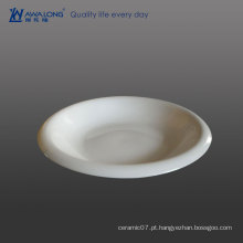Placa de porcelana em forma de branco original em branco por atacado personalizado, Restaurante Usado Louça